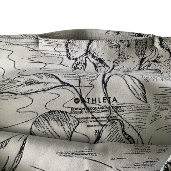 ATHLETA Elation Jacquard Black & White Legging Size XL - Picture 2 of 8